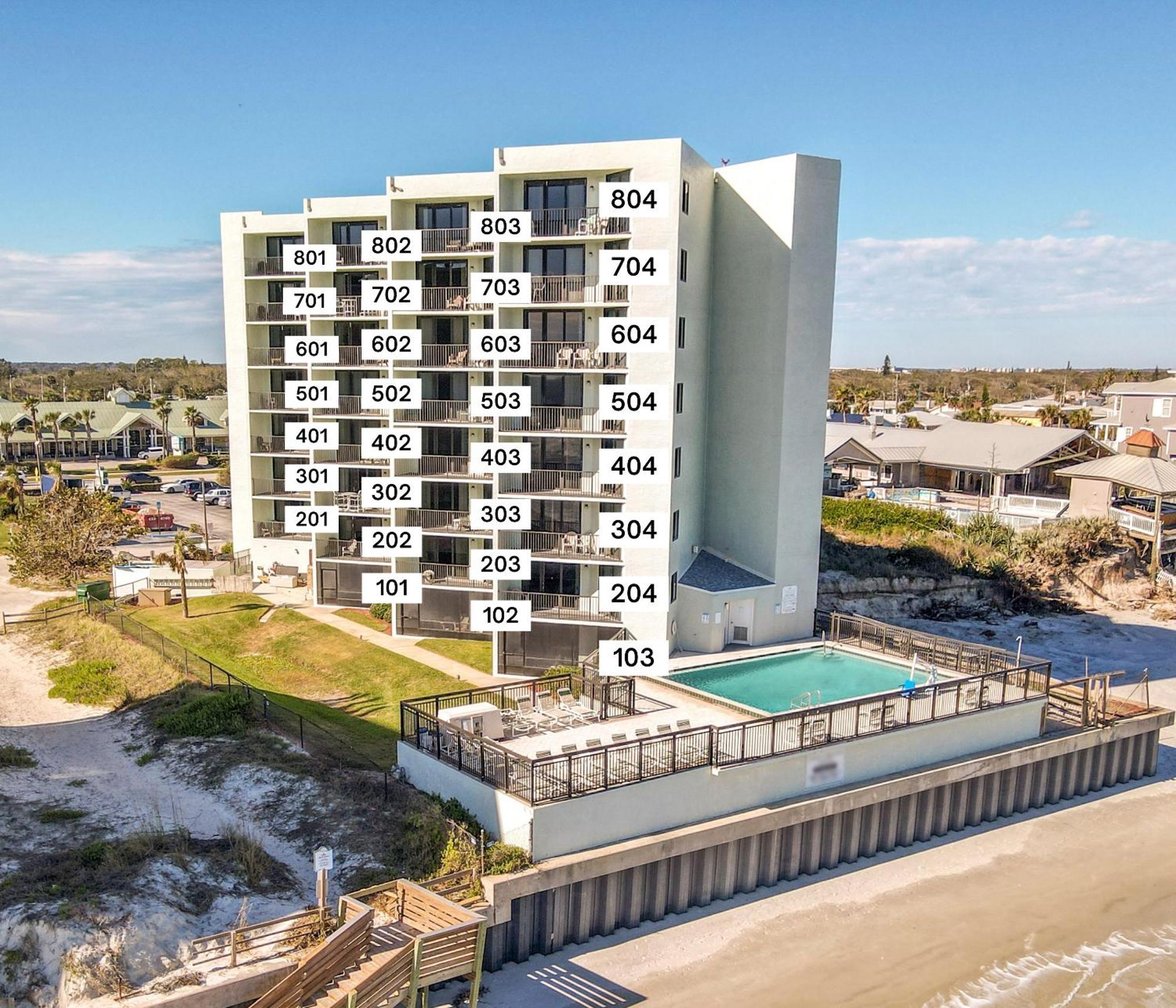 Ocean View With A Beachfront Pool At Ocean Trillium Condo ~ 602 New Smyrna Beach Exterior photo